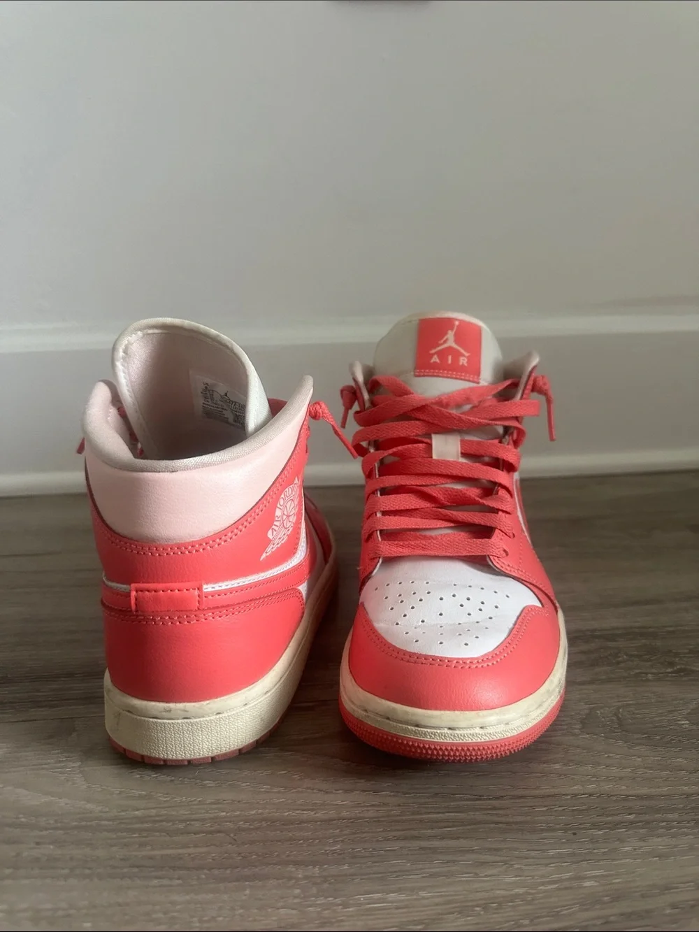 Nike Women's Air Jordan 1 Mid Strawberries and Cream Sneakers